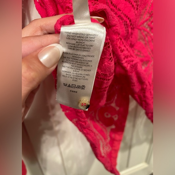 Maeve by Anthropologie Pink Rose Floral Lace Button Down Top - Picture 9 of 9